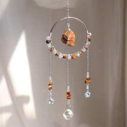 Crystal Suncatcher Ring - Tiger Eye