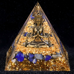Orgonite Pyramid Guanyin 6cm - Lapis Lazuli