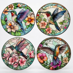 Hummingbird Ceramic Coasters Set Of 4 - No 36
