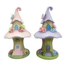 13cm Fairy Garden 2 Story Mushroom House 2 Asstd