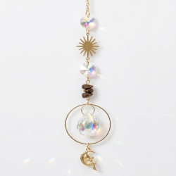 Crystal Suncatcher With Sun Charm - Tiger Eye