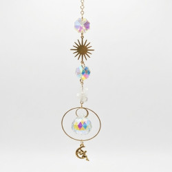 Crystal Suncatcher With Sun Charm - Clear Quartz