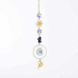 Crystal Suncatcher With Sun Charm - Lapis Lazuli