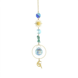 Crystal Suncatcher With Sun Charm - Green Aventurine