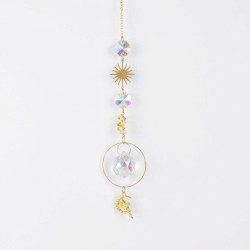 Crystal Suncatcher With Sun Charm - Citrine
